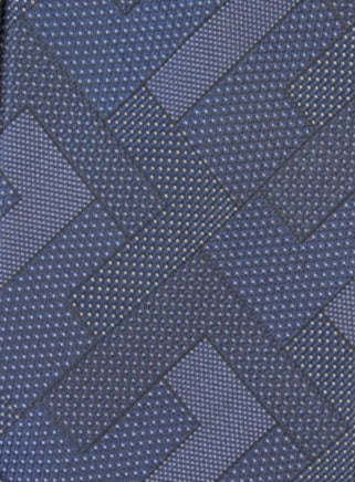 Gravata Alfani Masculina Slim Abstrata Geométrica Azul Marinho Tamanho Regular