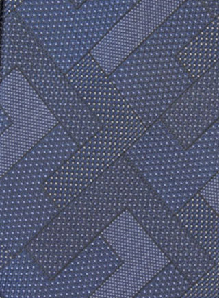 Gravata Alfani Masculina Slim Abstrata Geométrica Azul Marinho Tamanho Regular