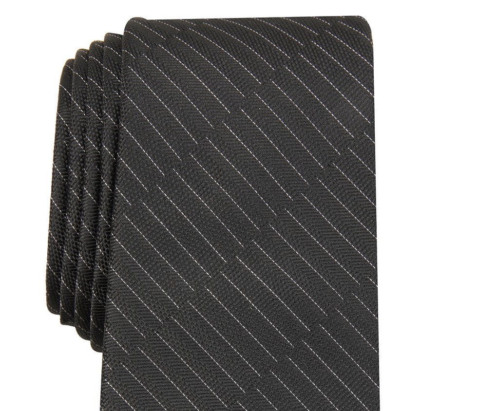 Gravata Alfani Masculina Maximus Solid Preta Tamanho Regular