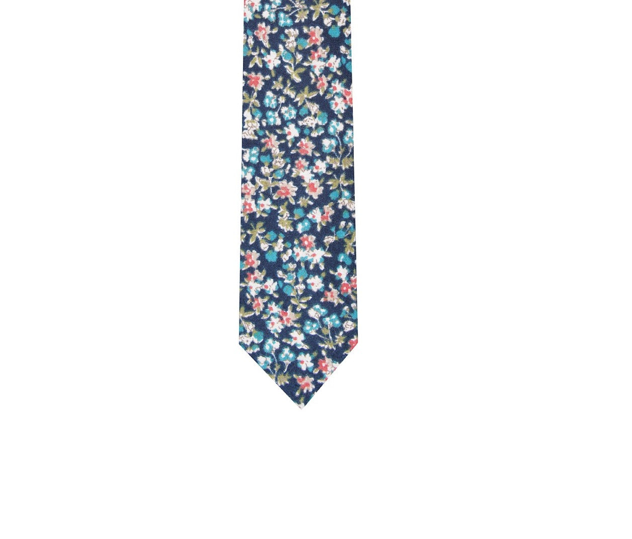Gravata floral fina Ponderosa masculina Bar III, tamanho azul marinho, regular