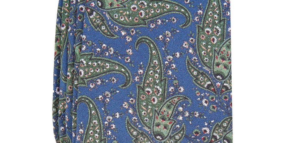 Gravata masculina Bar III Sorrento Skinny Paisley Verde Tamanho Regular