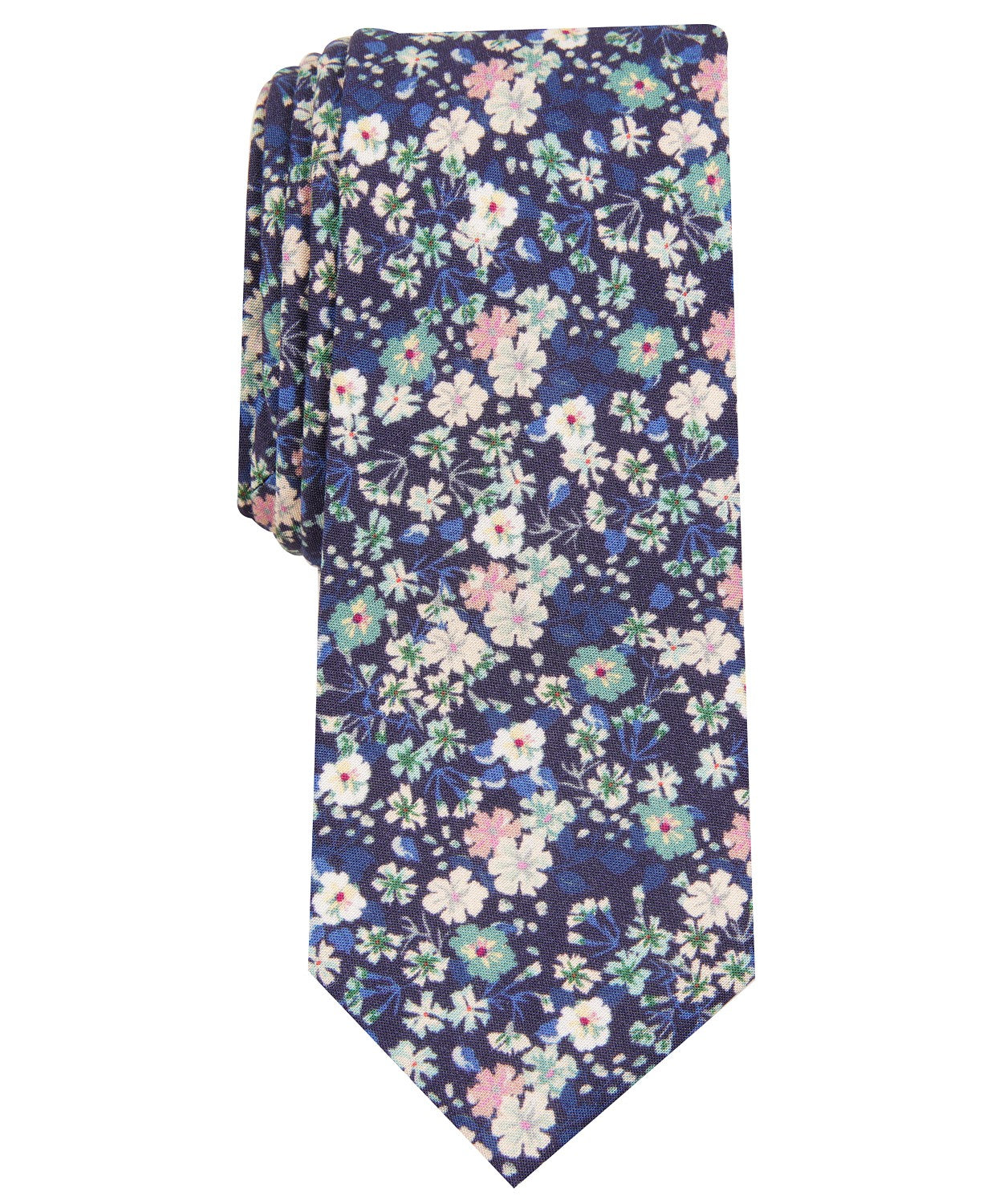 Gravata floral skinny Snyder masculina Bar III, verde, tamanho regular