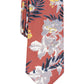 Gravata Skinny Floral Pepperwood Masculina Bar III Laranja Tamanho Regular