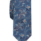 Gravata floral fina Edison masculina Bar III, tamanho azul marinho, regular