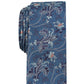 Gravata floral fina Edison masculina Bar III, tamanho azul marinho, regular