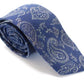 Gravata Skinny Masculina Bar III Glenn Pine Paisley Azul Marinho Tamanho Regular