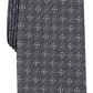 Gravata masculina clássica de seda pura Tasso Elba, preta, tamanho regular