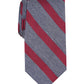 Gravata listrada masculina Tasso Elba Teramo azul marinho tamanho regular