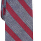 Gravata listrada masculina Tasso Elba Teramo azul marinho tamanho regular