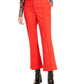Calça flare feminina Bar III Cropped Kick vermelha tamanho 10