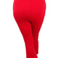Calça flare feminina Bar III Cropped Kick vermelha tamanho 10