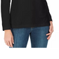Moletom feminino Karen Scott French Terry com cadarço, preto, tamanho XXG