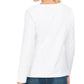 Moletom feminino Karen Scott French Terry com cadarço, branco, tamanho X-G