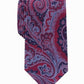 Gravata Tasso Elba Cavour Paisley Masculina Vermelha Tamanho Regular
