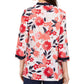 Blusa feminina Charter Club com estampa contrastante e mistura de linho, vermelha, tamanho X-S