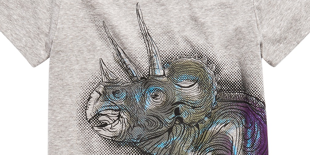Camiseta masculina Epic Threads Little Boys Triceratops, cinza, tamanho 6