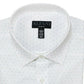 Camisa social masculina Alfani Slim Fit com estampa triangular, branca, tamanho 14-32-33