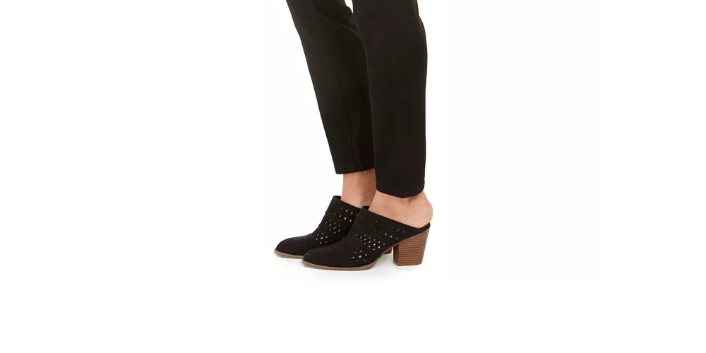Jeans feminino com controle de barriga e bolso brilhante Style &amp; Co, preto, tamanho 14P