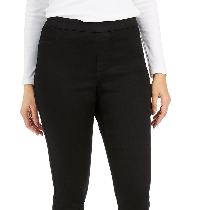 Calças jegging femininas com forro de lã Style &amp; Co, pretas, tamanho médio