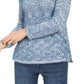 Suéter feminino com textura de cílios mesclados Style &amp; Co, azul, tamanho X-S