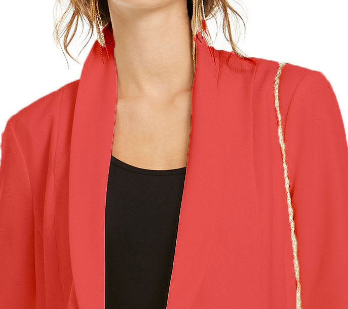 Blazer trespassado feminino INC International Concepts, vermelho, tamanho grande