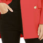 Blazer trespassado feminino INC International Concepts, vermelho, tamanho grande
