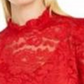 Blusa de renda feminina INC International Concepts, vermelha escura, tamanho pequeno
