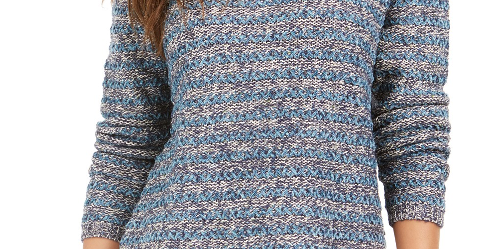 Suéter listrado feminino Style &amp; Co, azul marinho, tamanho XX-G