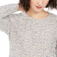 Suéter listrado feminino Style &amp; Co, cinza, tamanho grande