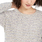 Suéter listrado feminino Style &amp; Co Lt/Pas Gry tamanho pequeno