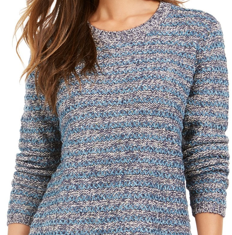 Suéter listrado feminino Style &amp; Co, azul marinho, tamanho pequeno