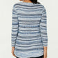 Suéter listrado feminino Style &amp; Co, azul, tamanho grande