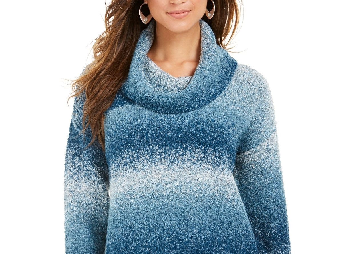 Suéter feminino Ombre Boucle da Style &amp; Co, azul, tamanho pequeno