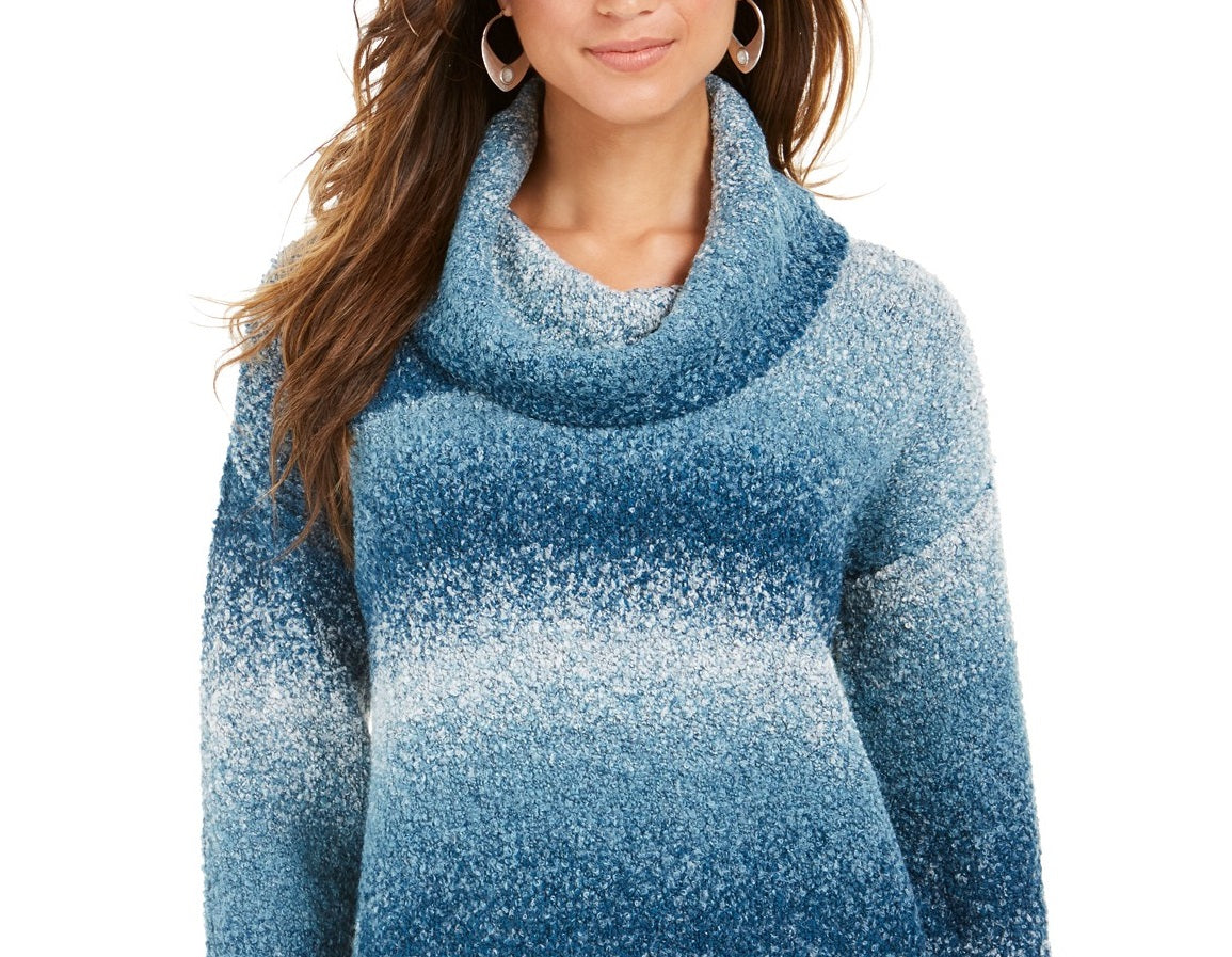 Suéter feminino Ombre Boucle da Style &amp; Co, azul marinho, tamanho extra pequeno