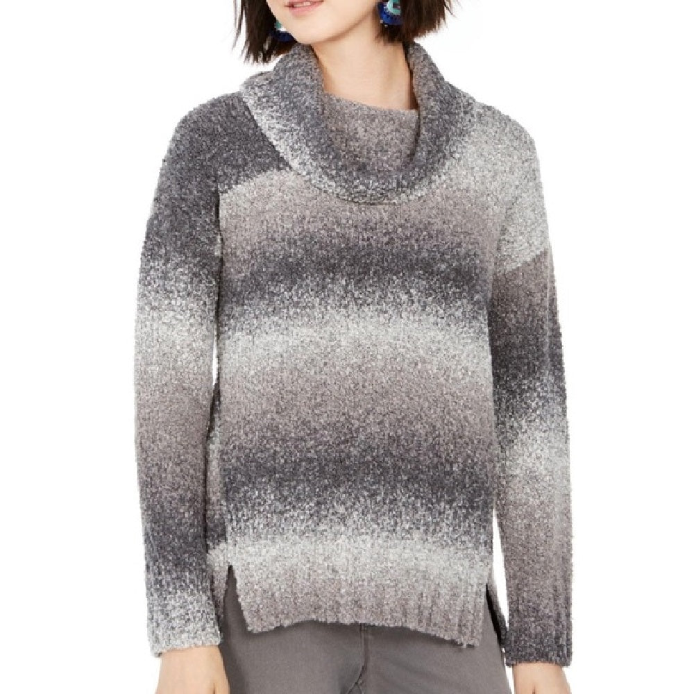 Suéter feminino Ombré Boucle cinza tamanho médio da Style &amp; Co