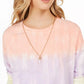 Moletom feminino tie-dye estilo &amp; co rosa tamanho extra grande