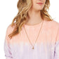 Moletom Tie-Dye Feminino Style &amp; Co Sherbet Sunset Tamanho Médio