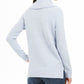 Suéter feminino de lurex com gola alta estilo &amp; co, azul, tamanho GG
