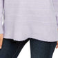 Suéter feminino de lurex com gola alta, roxo, tamanho médio, da Style &amp; Co