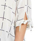 Blusa feminina Alfani Plus com estampa e mangas amarradas, branca, tamanho 0X