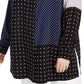 Blusa túnica feminina Alfani plus size com estampa mista e argolas lineares tamanho OX