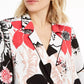 Alfani Top Feminino Petite Estampado com Sobrepeliz e Debrum Branco Tamanho Petite