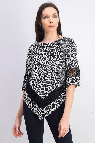 Top Alfani Feminino Petite Estampado Crochê com Acabamento Branco Tamanho Petite