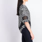 Top Alfani Feminino Petite Estampado Crochê com Acabamento Branco Tamanho Petite