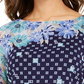 Camiseta feminina de malha estampada Charter Club, azul, tamanho extra pequeno