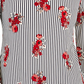 Blusa feminina estampada com mangas franzidas Charter Club, tamanho extra grande, branca