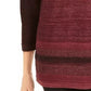 JM Collection Suéter Feminino Metálico com Ombro Caído e Costura Preto Tamanho Grande