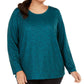 Top de treino feminino plus size cruzado Ideology, verde, tamanho extragrande