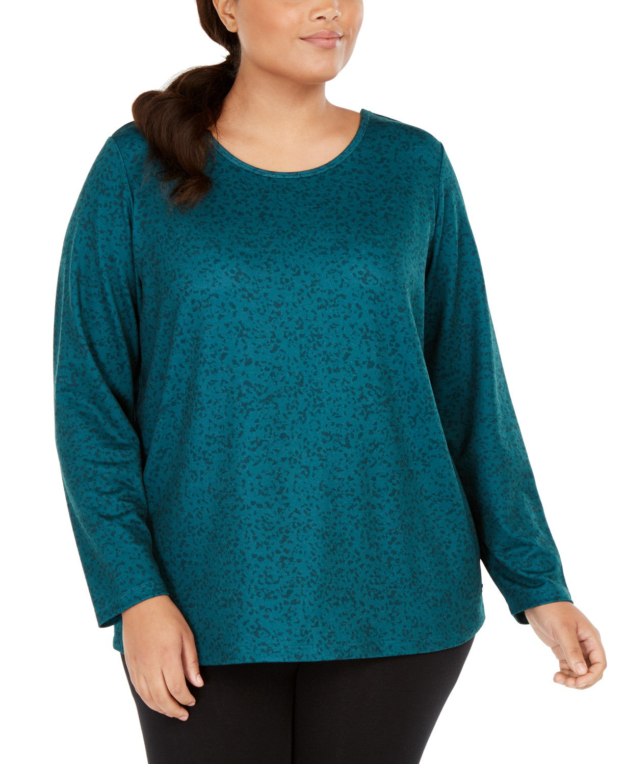 Top de treino feminino plus size cruzado Ideology, verde, tamanho extragrande