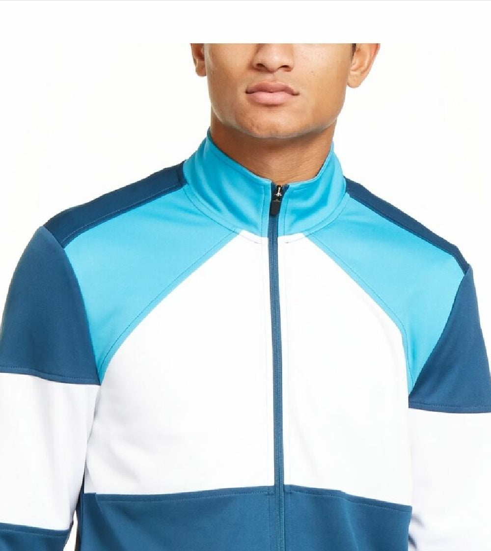 Jaqueta esportiva masculina Ideology Colorblocked azul tamanho extra grande